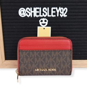 Michael Kors Jet Set MD Logo Card Case Wallet